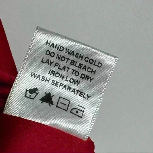 Lovers + Friends Sylvia Red Maxi Whimsigoth Lace Ruffle Satin Slit Dress Size S - Picture 16 of 16